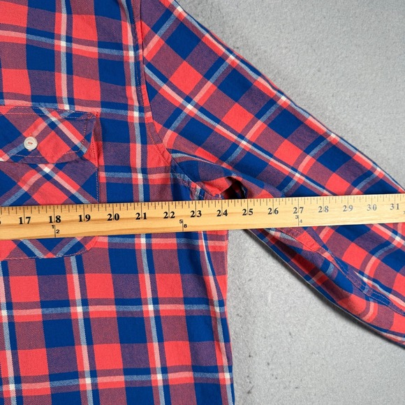 Pendleton Surf Original Surf Brand Plaid Flannel Shirt Men's Large Red Blue - Picture 6 of 12